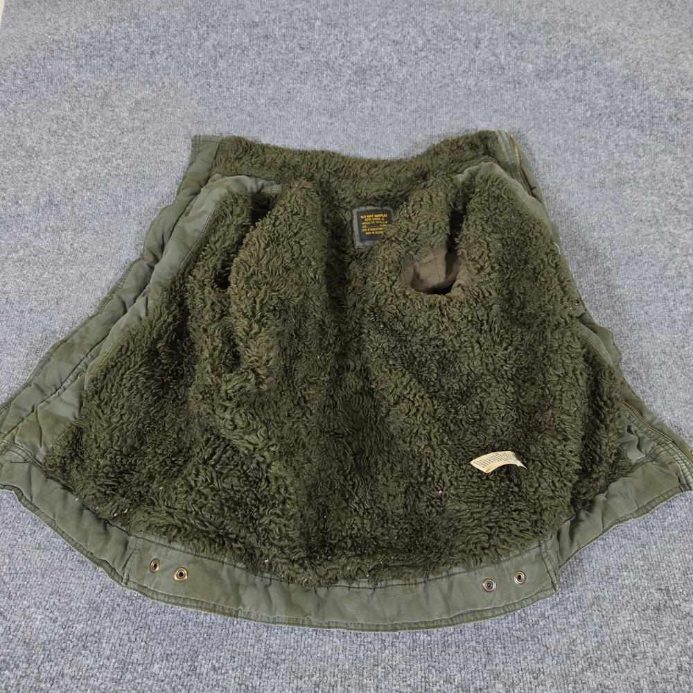 Old Navy Surplus Boys XL Camo Sherpa Lined Military Field Jacket Green Utility